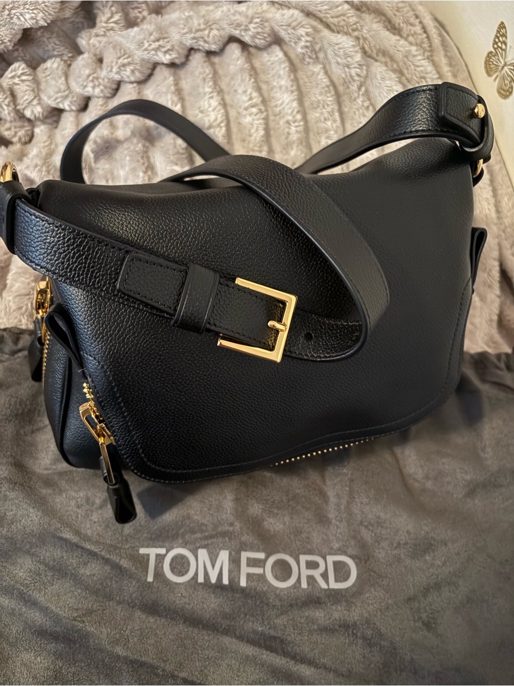 Tom Ford Black Medium Jennifer Bag
